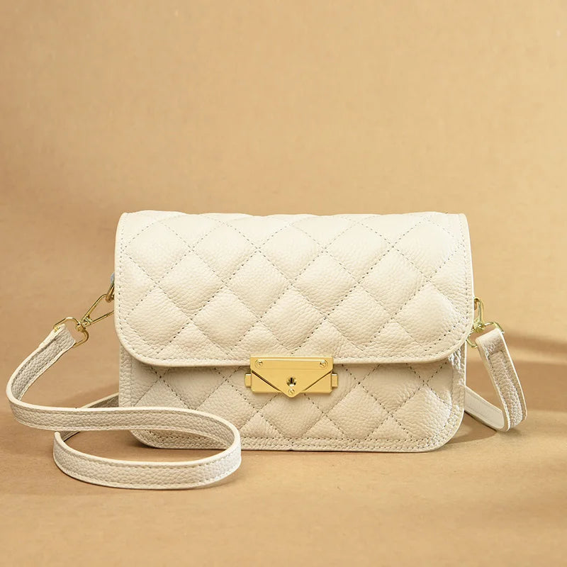 Sac Bandoulière Femme Cuir Véritable - Blanche