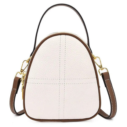 Sac Bandoulière Femme Cuir Véritable - Brune