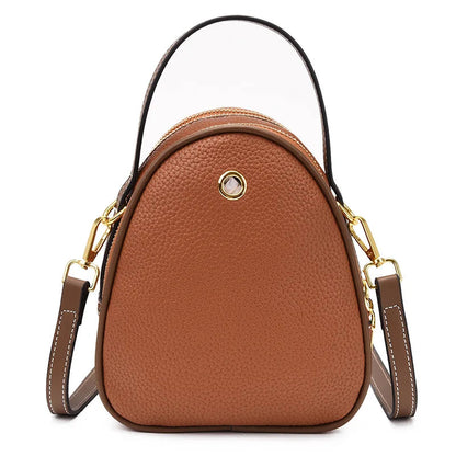 Sac Bandoulière Femme Cuir Véritable - Brune