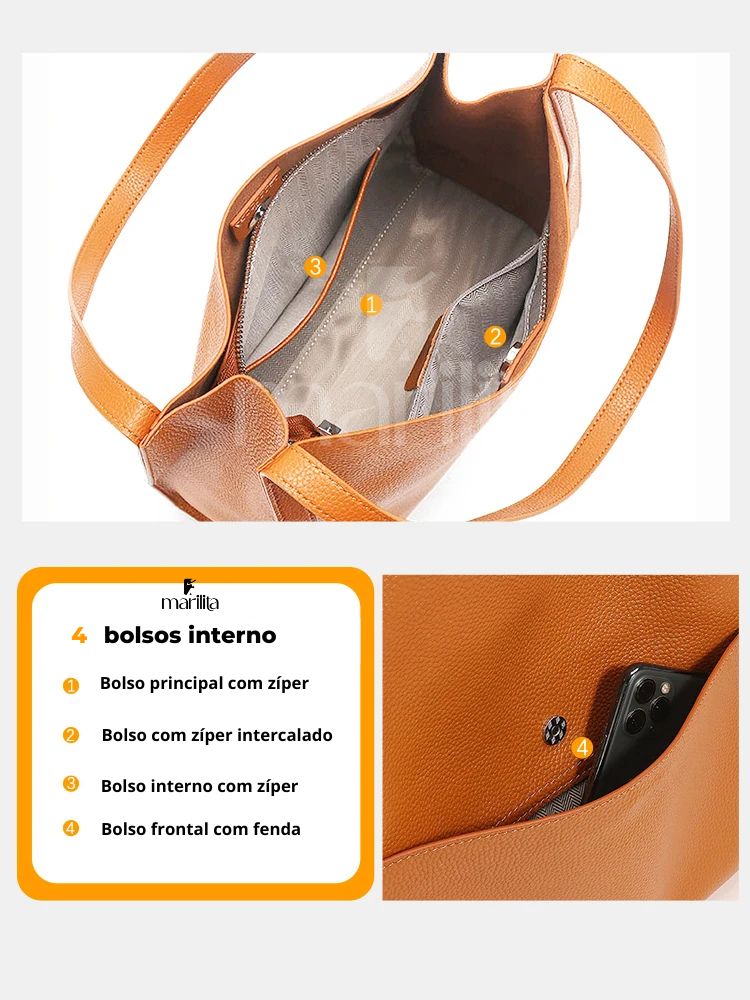 Sac Tote Femme Cuir Véritable - Béatrice