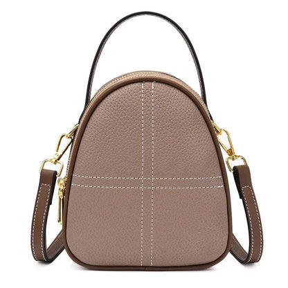 Sac Bandoulière Femme Cuir Véritable - Brune